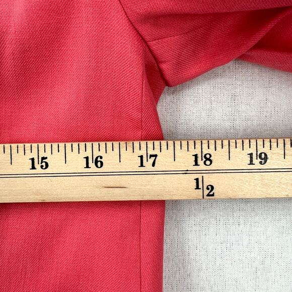 ALC Donovan Linen Blend Blazer Womens 00 Dark Grapefruit Coral Classic Office - Picture 13 of 16